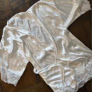 Satin “Bride” Robe with Lace Accents